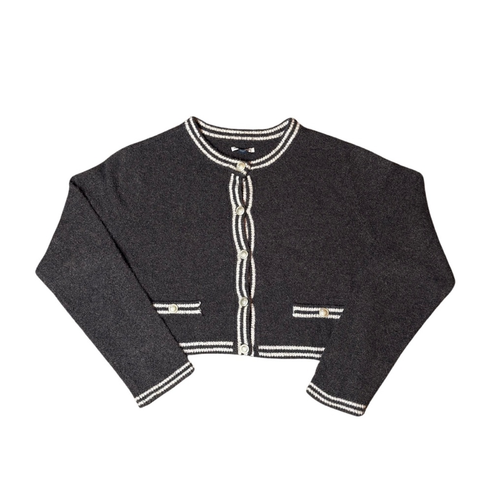 American Eagle Grey Varsity Cardigan XL